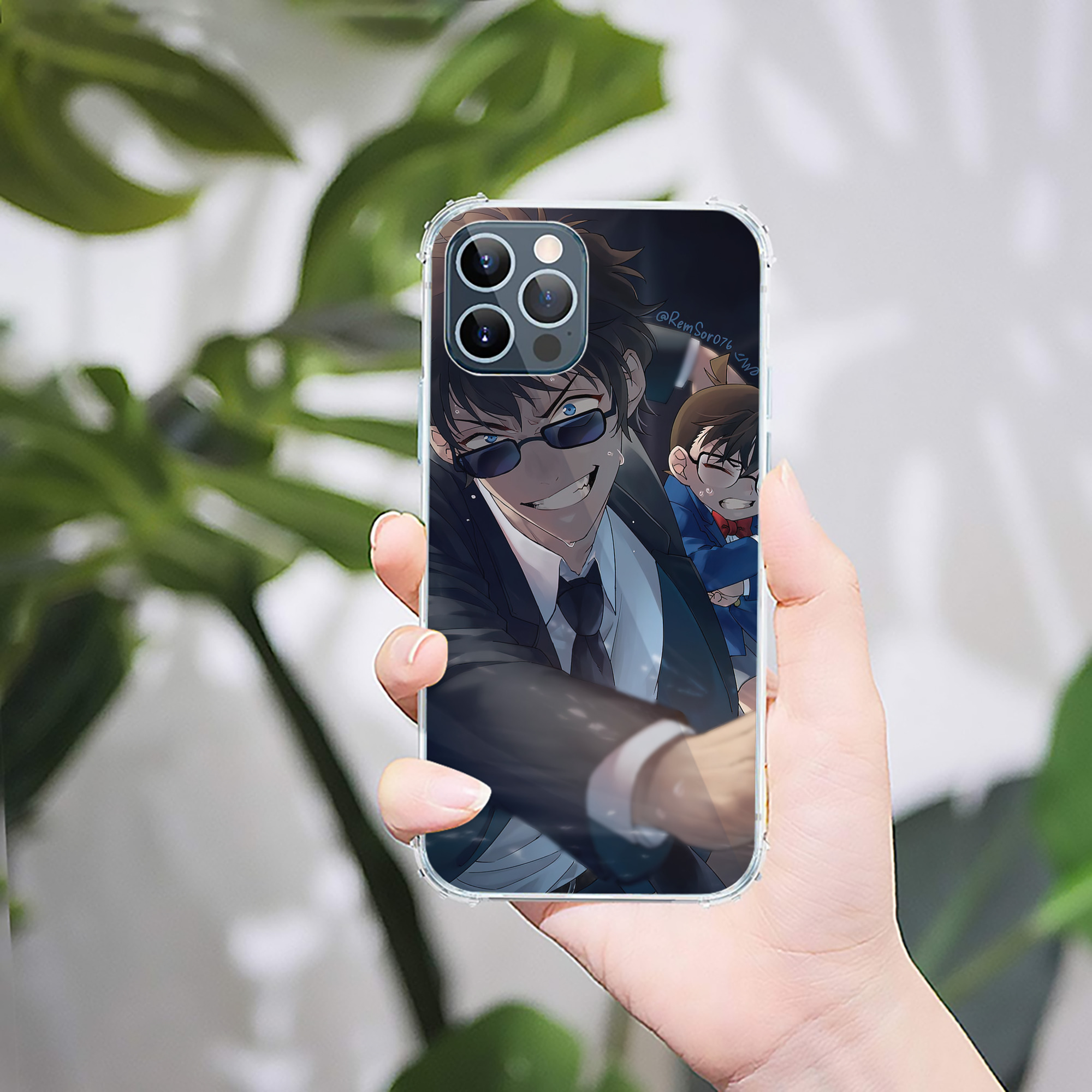 （画像用） 名探偵コナン Detective Conan 【iPhone 12シリーズ対応】透明スマホケース（クリアソフトケース）